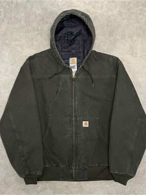 Vintage Carhartt Green Hooded Jacket
